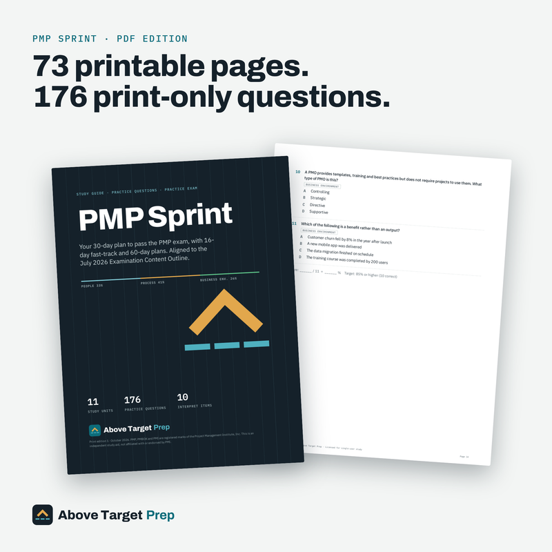 PMP Sprint: PDF Edition (Printable Study Guide)